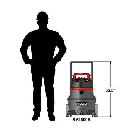 Aspiradora para Sólidos y Líquidos de 16 Galones con Motor de 2 fases, Ridgid - Tienda Henca