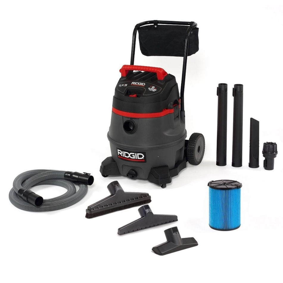 Aspiradora para Sólidos y Líquidos de 2 fases y 14 Galones, Ridgid - Tienda Henca