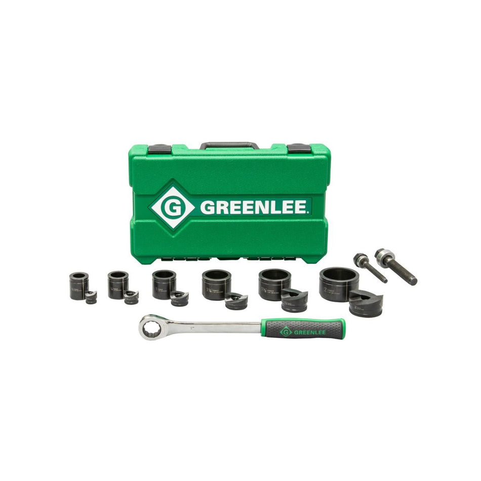 Juego de Sacabocados Manuales GREENLEE con Chicharra | 1/2" - 2" - Tienda Henca