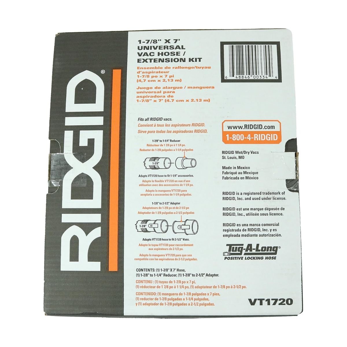 Manguera y Adaptador VT1720 de Aspiradora, Ridgid - Tienda Henca